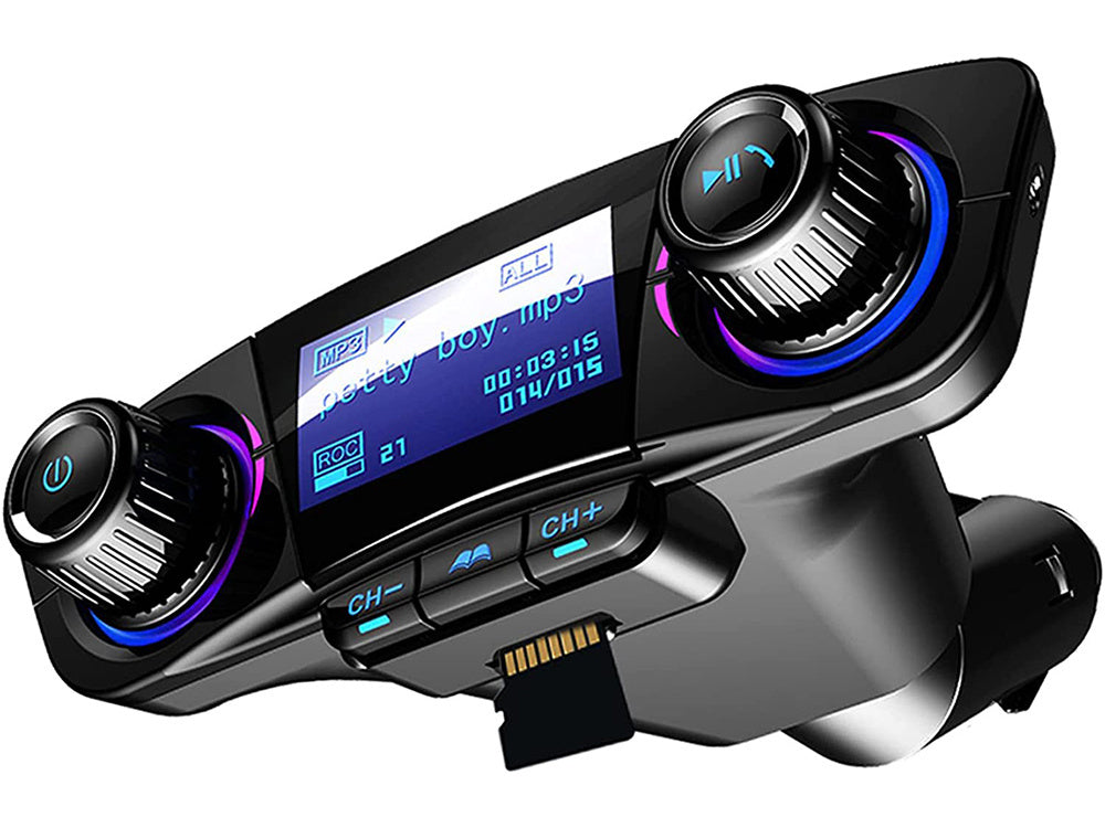Fm siųstuvas bluetooth usb 5.0 daugiafunkcinis 8in1