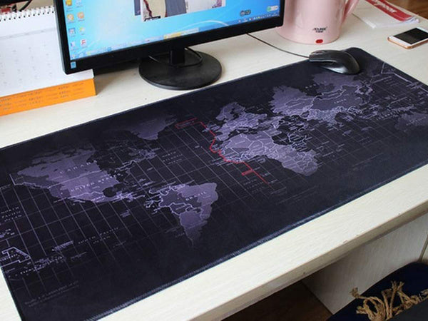 Didelis žaidimų pelės kilimėlis 90x40 biuro žemėlapis