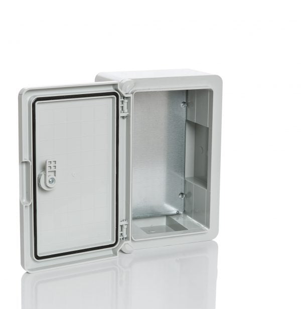 Plastikinė dėžė Plastim PP3008 (600x400x200, pilka, IP65, IK08)
