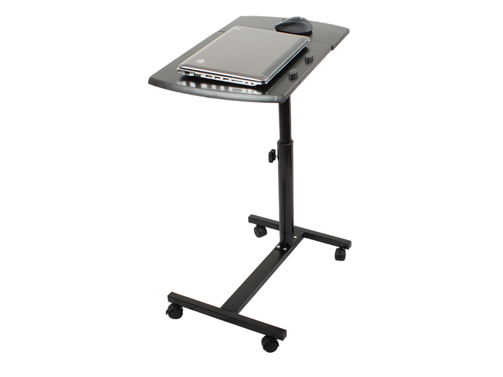 Nešiojamojo kompiuterio stalas ant ratukų reguliuojamas stalas