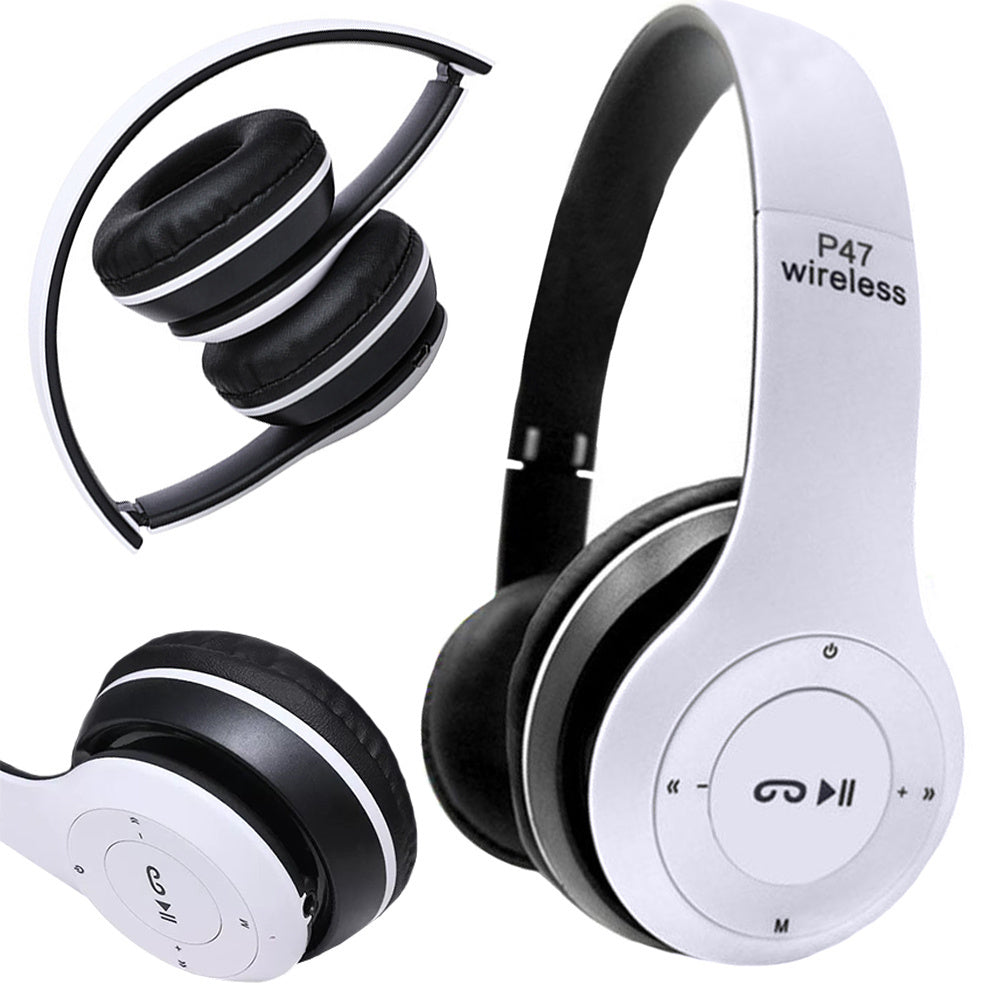 Belaidės ausinės p47 bluetooth mikrofonas mp3