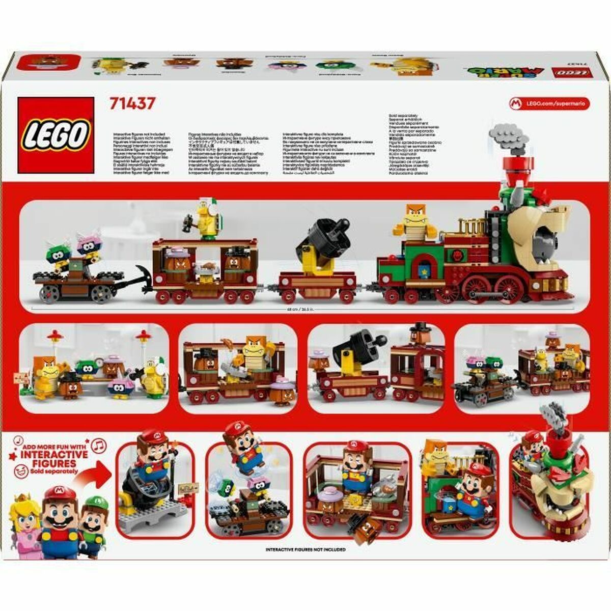 Statybos rinkinys Lego 71437 Bowser's Express Train Spalvotas 1392 Dalys