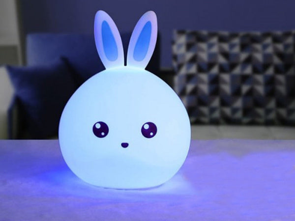Vaikų vadovaujama naktinė šviesa triušis touch rgb