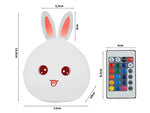 Vadovaujama triušis nuotolinio valdymo rgb usb naktinė šviesa vaikams