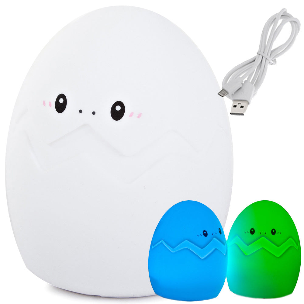 Vaikų naktinė šviesa vadovaujama kiaušinių rgb liesti usb