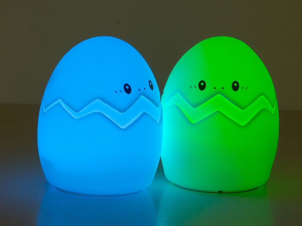 Vaikų naktinė šviesa vadovaujama kiaušinių rgb liesti usb