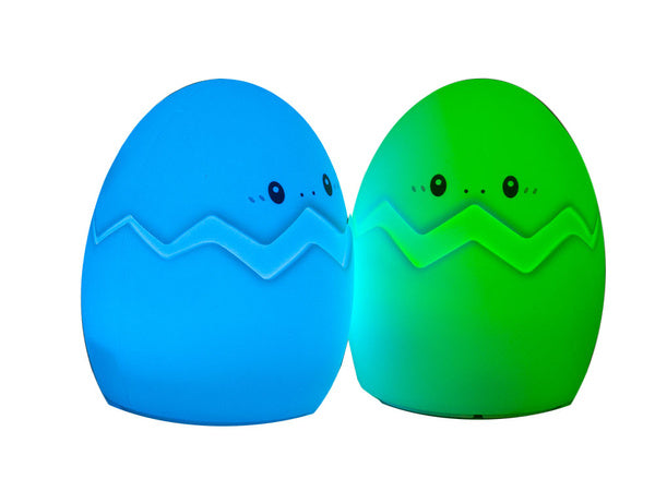 Vaikų naktinė šviesa vadovaujama kiaušinių rgb liesti usb