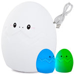 Vaikų naktinė šviesa vadovaujama kiaušinių rgb liesti usb
