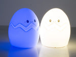 Vaikų naktinė šviesa vadovaujama kiaušinių rgb liesti usb
