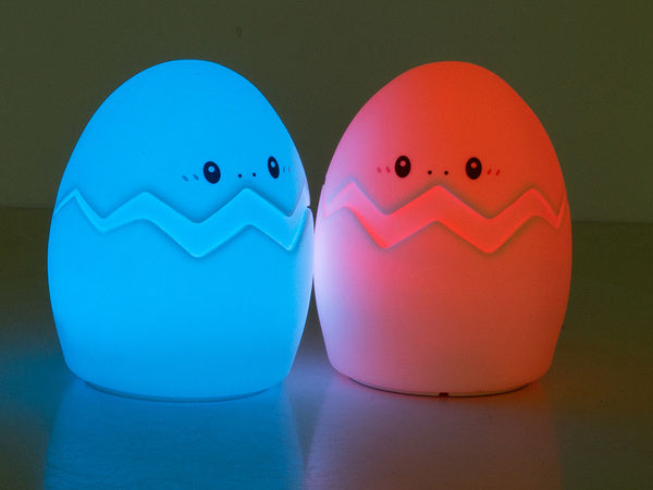 Vaikų naktinė šviesa vadovaujama kiaušinių rgb liesti usb