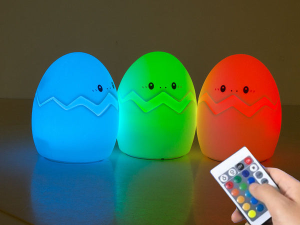 Vaikų naktinė šviesa led kiaušinis rgb nuotolinio valdymo pultas usb