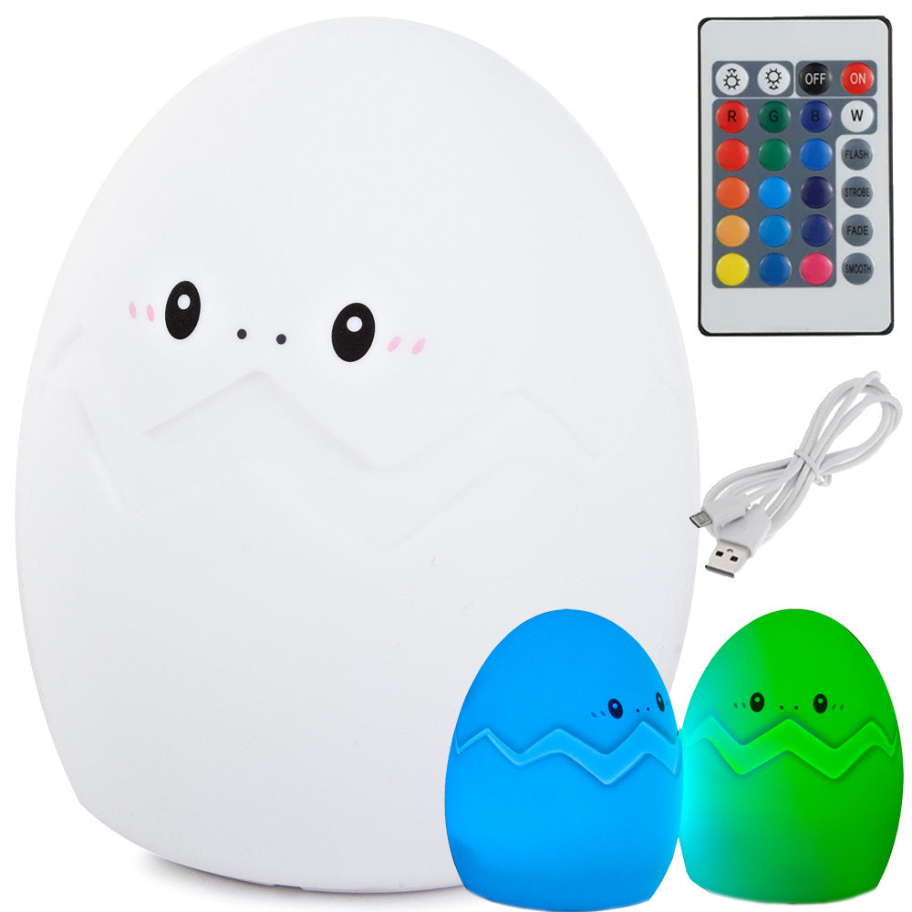 Vaikų naktinė šviesa led kiaušinis rgb nuotolinio valdymo pultas usb