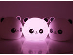 Vaikų naktinė šviesa panda rgb led nuotolinio valdymo pultas usb