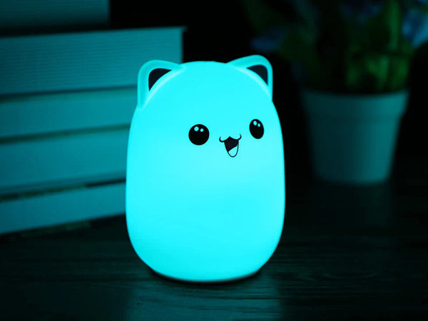 Vadovaujama katė naktinė šviesa rgb liesti