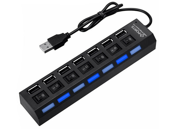 Usb prievadų skirstytuvas 7x usb 2.0