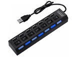 Usb prievadų skirstytuvas 7x usb 2.0