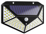 100 led saulės lempa su judesio jutikliu sutemose