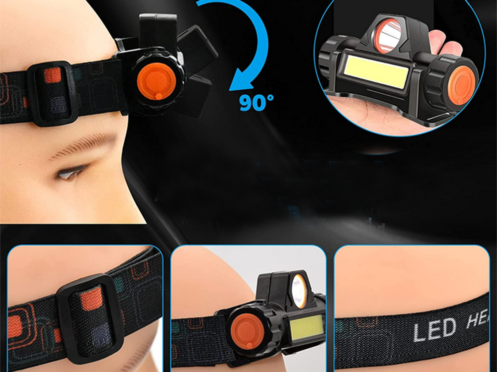 Cob 4in1 priekinis žibintas su magnese
