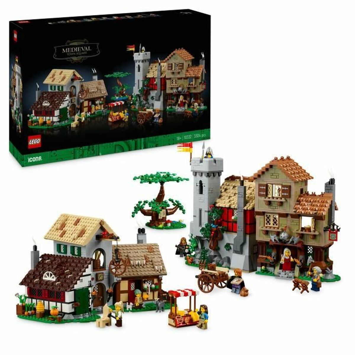 Statybos rinkinys Lego 10332 Medieval Town Square 3304 Dalys