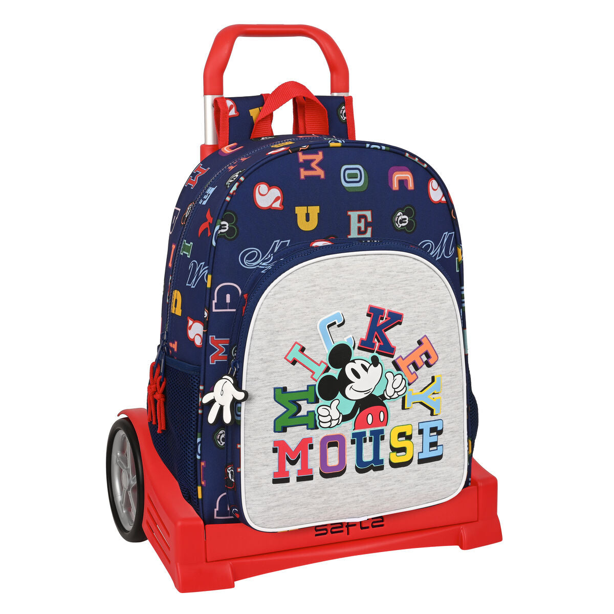 Mokyklinė kuprinė su ratukais Mickey Mouse Clubhouse Only one Tamsiai mėlyna 33 x 42 x 14 cm