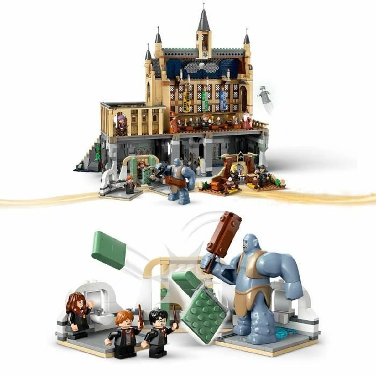 Statybos rinkinys Lego 76435 Hogwarts Castle: Great Hall Spalvotas 1732 Dalys