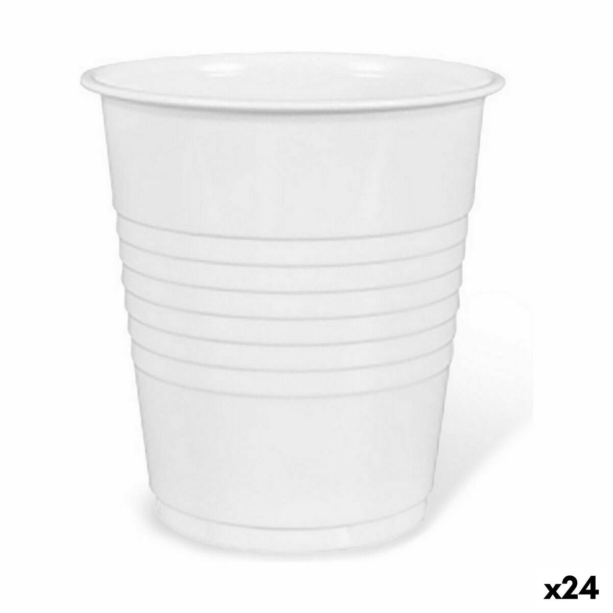 Daugkartinio naudojimo akinių rinkinys Algon Kava Balta Plastmasinis 25 Dalys 100 ml (24 vnt.)