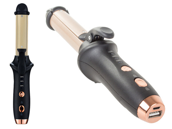 Garbanojimo geležis plaukų tiesintuvas garbanos powerbank usb