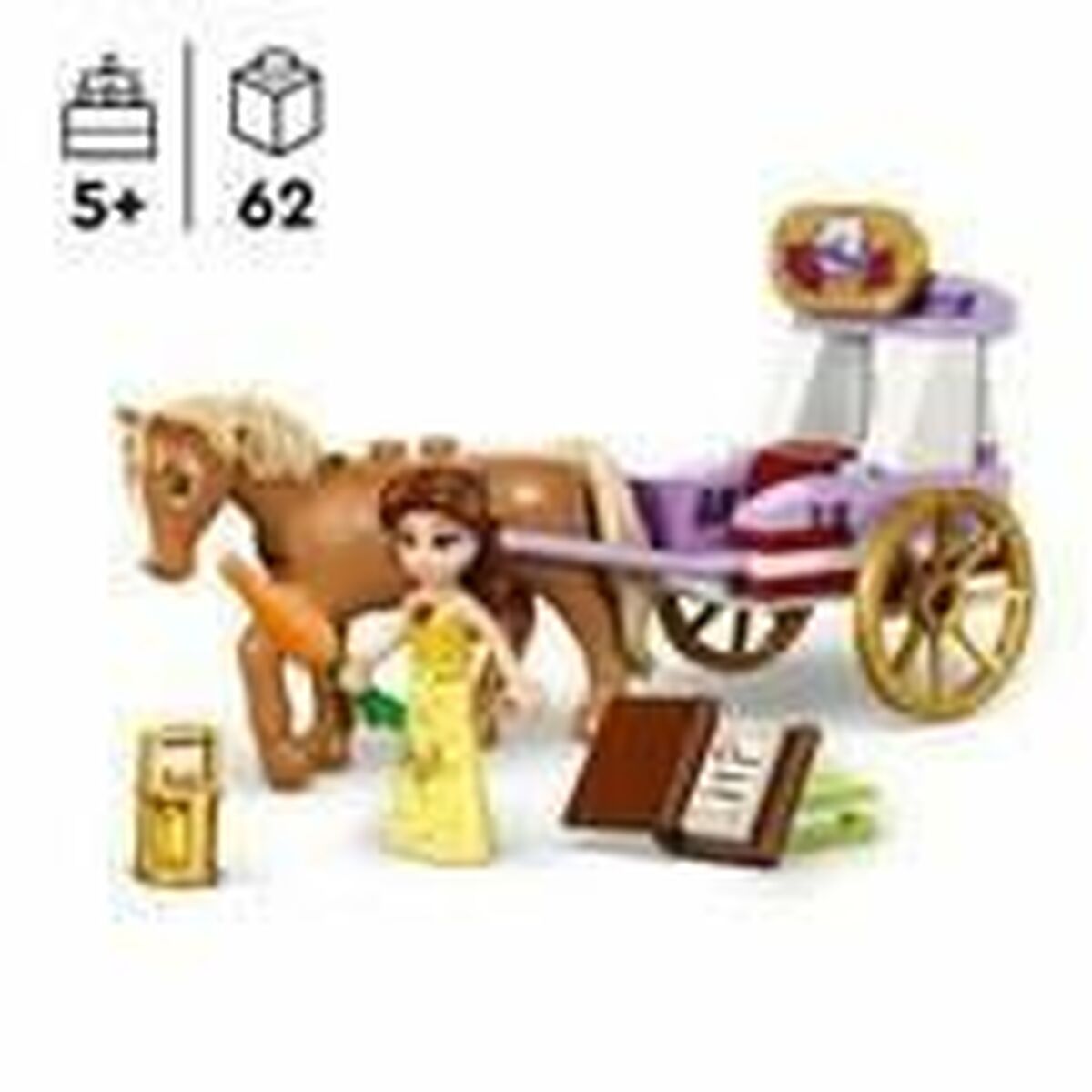 Statybos rinkinys Lego 43233 Bella's Fairy Tale Rickshaw Balta Spalvotas