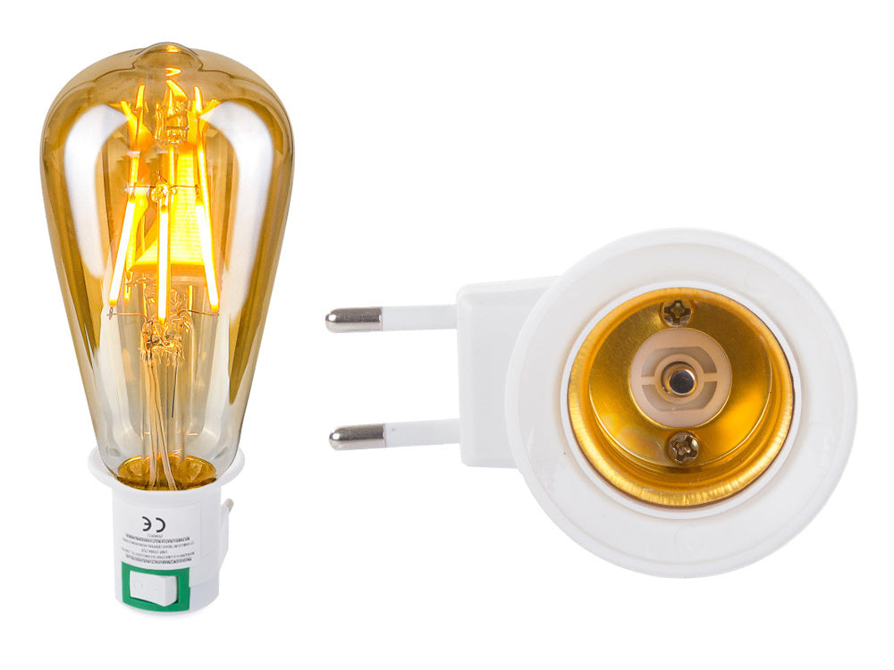 Adapterio lemputės adapterio jungiklis 230v e27