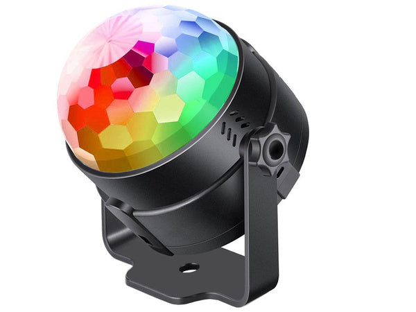 Diskotekų kamuolys vadovaujamas prožektorius rgb projektorius