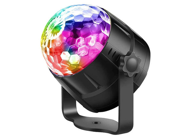 Diskotekų kamuolys vadovaujamas prožektorius rgb projektorius