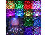 Diskotekų kamuolys vadovaujamas prožektorius rgb projektorius