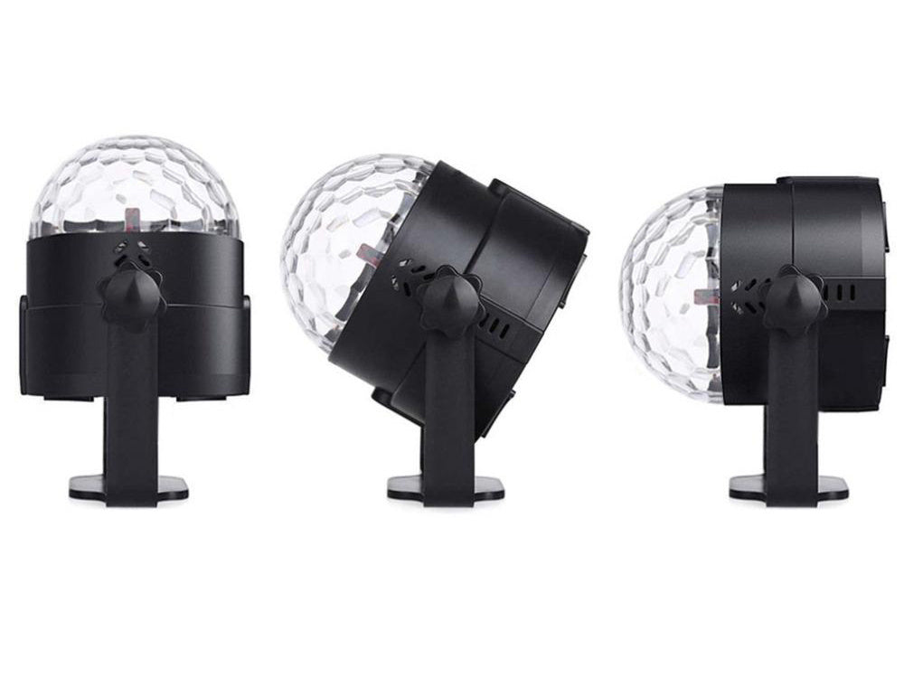 Diskotekų kamuolys vadovaujamas prožektorius rgb projektorius