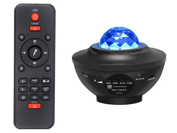 Žvaigždė projektorius led naktinė šviesa rgb + nuotolinio valdymo pultas