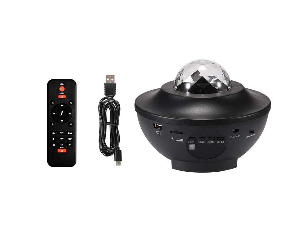 Žvaigždė projektorius led naktinė šviesa rgb + nuotolinio valdymo pultas