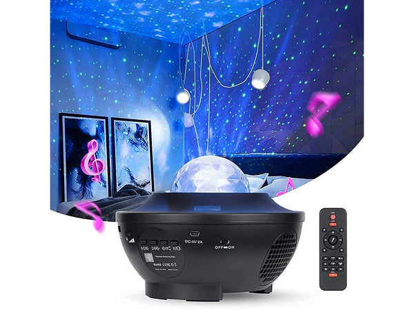 Žvaigždė projektorius led naktinė šviesa rgb + nuotolinio valdymo pultas
