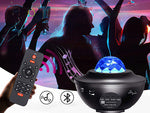 Žvaigždė projektorius led naktinė šviesa rgb + nuotolinio valdymo pultas