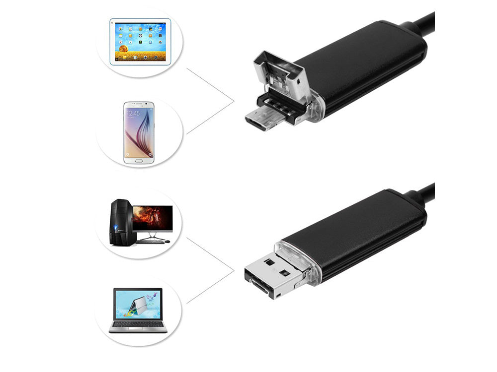 Endoskopų tikrinimo kamera android pc usb 10m vadovaujama
