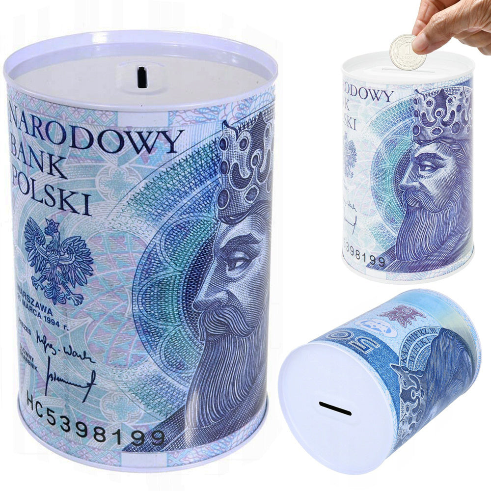 Metalinė pinigų dėžutė banknotams