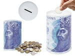 Metalinė pinigų dėžutė banknotams