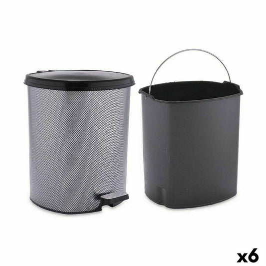 Pedalų dėžė Berilo D004-2 Tamsiai pilka Plastmasinis 6 L (6 vnt.)