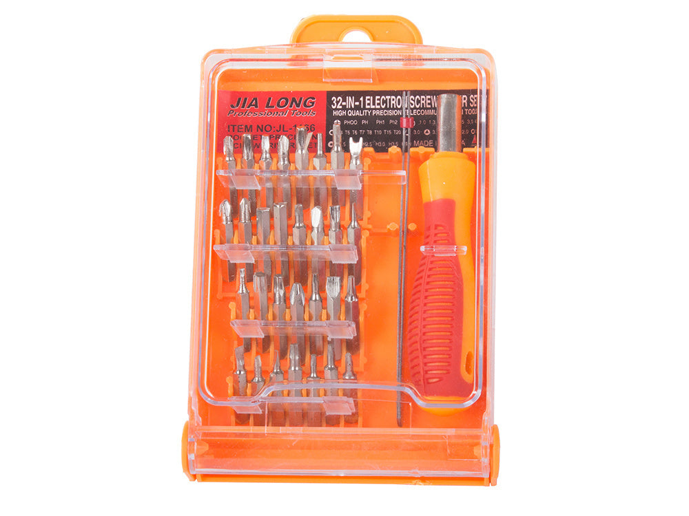 Tiksliųjų atsuktuvų rinkinys 32in1 torx atsuktuvai