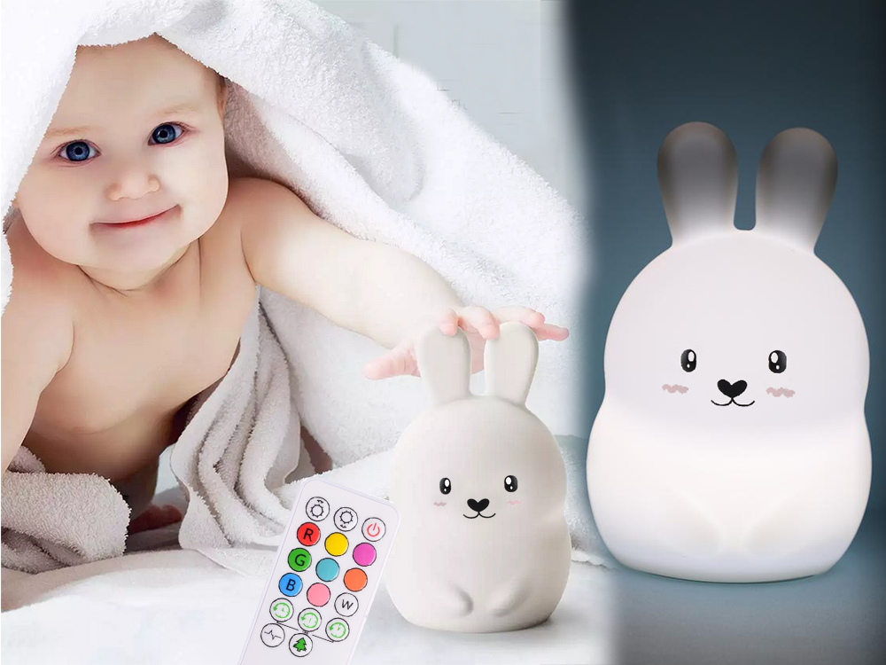 Vaikų naktinė šviesa buvo triušis liesti rgb nuotolinio valdymo pultas