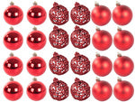 Kalėdų eglutės viršūnės 6/4/3 cm kit 100 vnt., Raudona, Szín, Piros