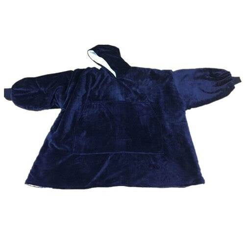 Šiltas megztinis oversize antklodė xxl 2in1 storas flisas, Navy, Szín, Haditengerészet