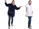 Šiltas megztinis oversize antklodė xxl 2in1 storas flisas, Navy, Szín, Haditengerészet