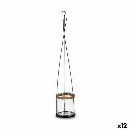 Žvakidė Ibergarden HW99-1108 Metalinis Stiklas 15,5 x 85,5 x 15,5 cm (12 vnt.)