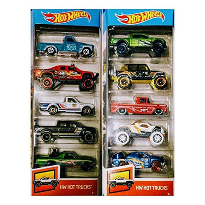 5 mašinėlių rinkinys Hot Wheels 1806 Spalvotas Oranžinė