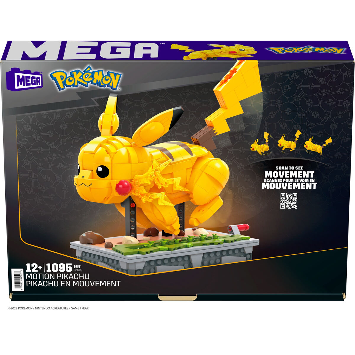 Statybos rinkinys Pokémon Mega Construx - Motion Pikachu 1095 Dalys