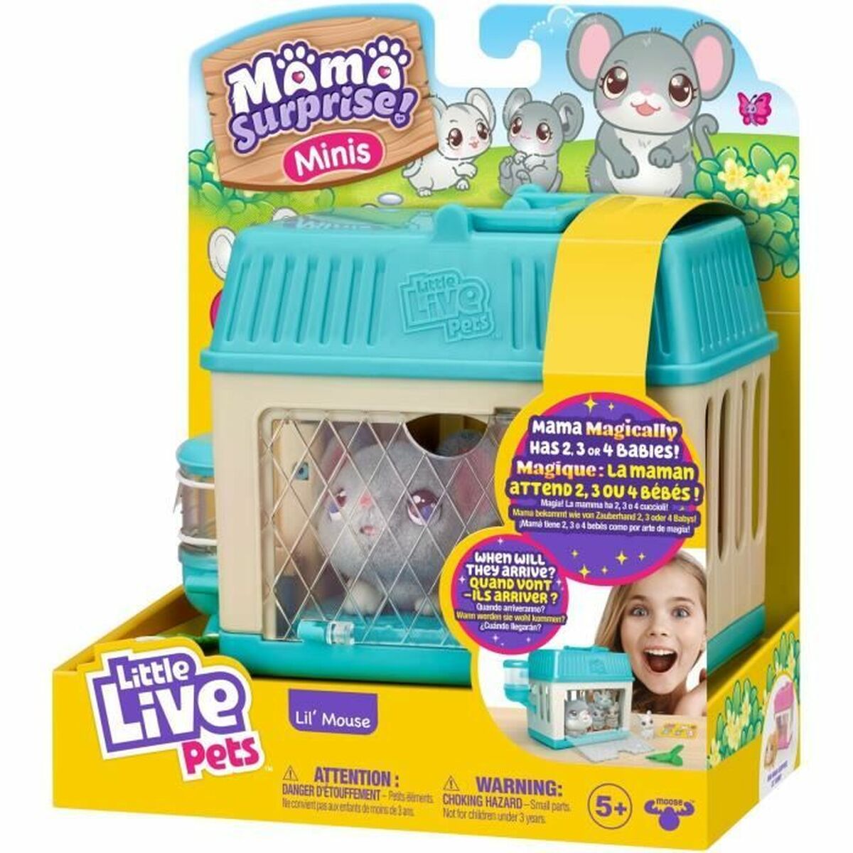 Pliušinis gyvūnėlis Moose Toys Mama surprise